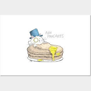 Dapper Cat - Pancakes Posters and Art